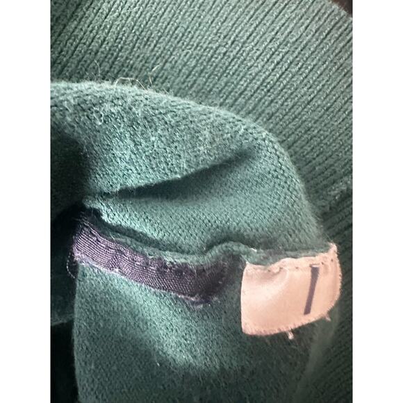 Tommy Hilfiger Sweater Small Petite Green Flag Logo V-Neck Pima Cotton - Picture 6 of 7